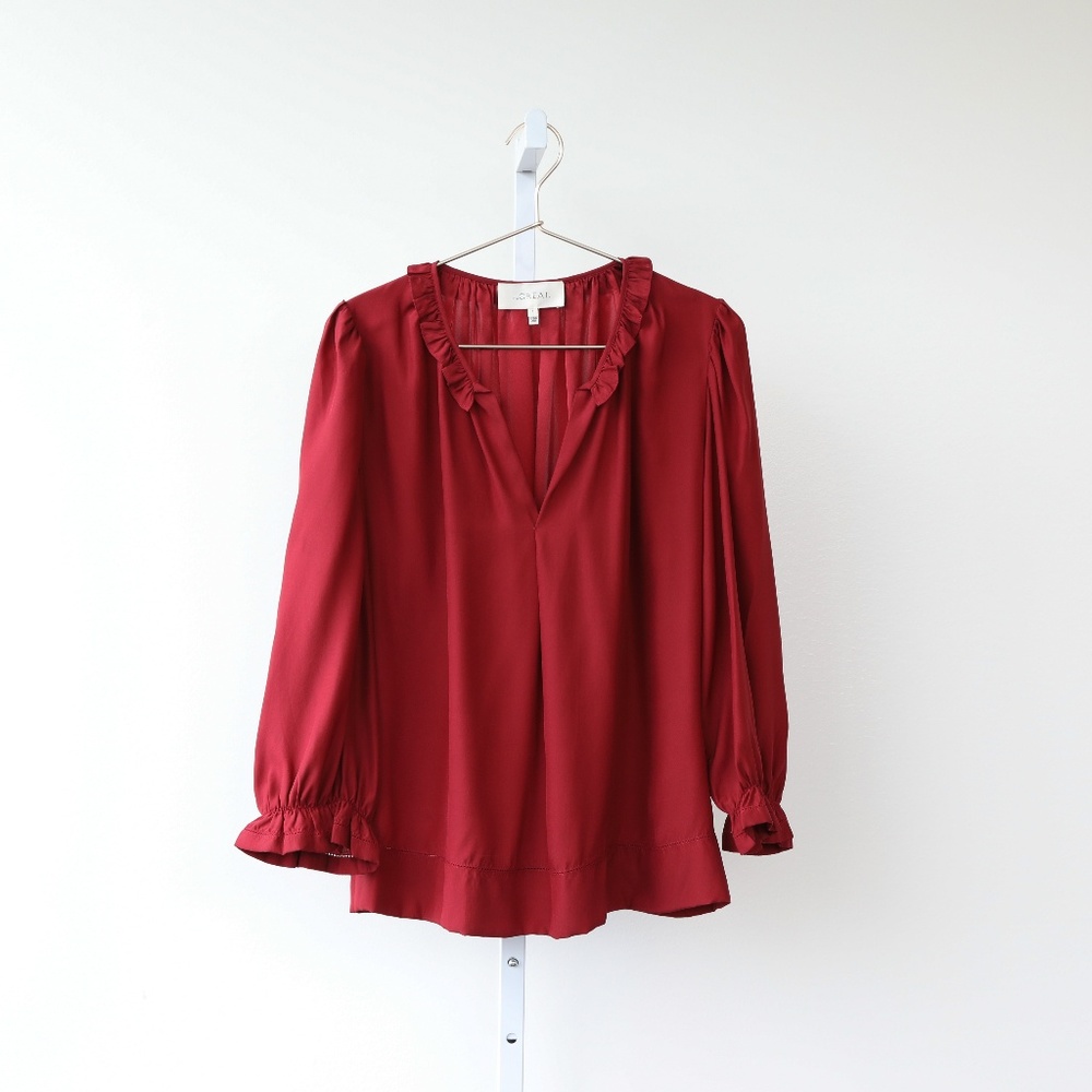 The Great Red Silk Top